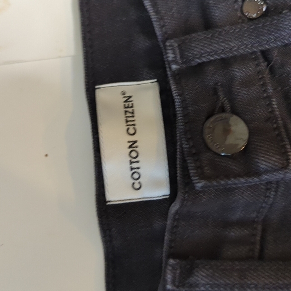 Cotton Citizen x Revolve fly front black cropped bell bottom jeans W26 l 27. NWT - Picture 5 of 7